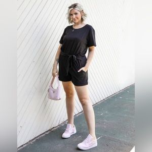 Smash and Tess shorty romper with tie